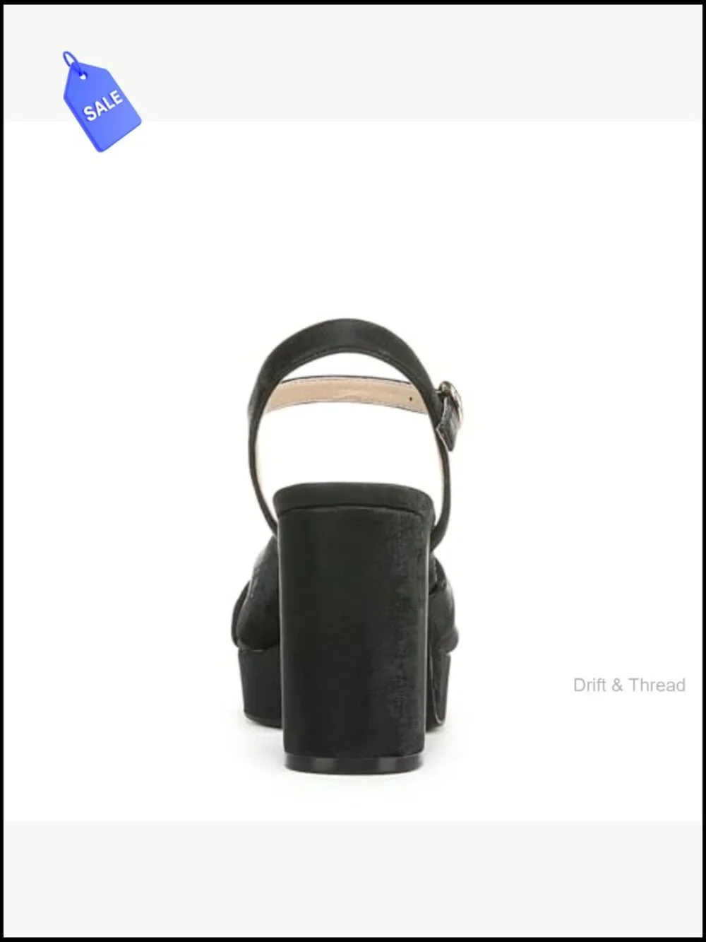 Women's Platform Heeled Sandal with Knotted Detail - Block Heel Open Toe